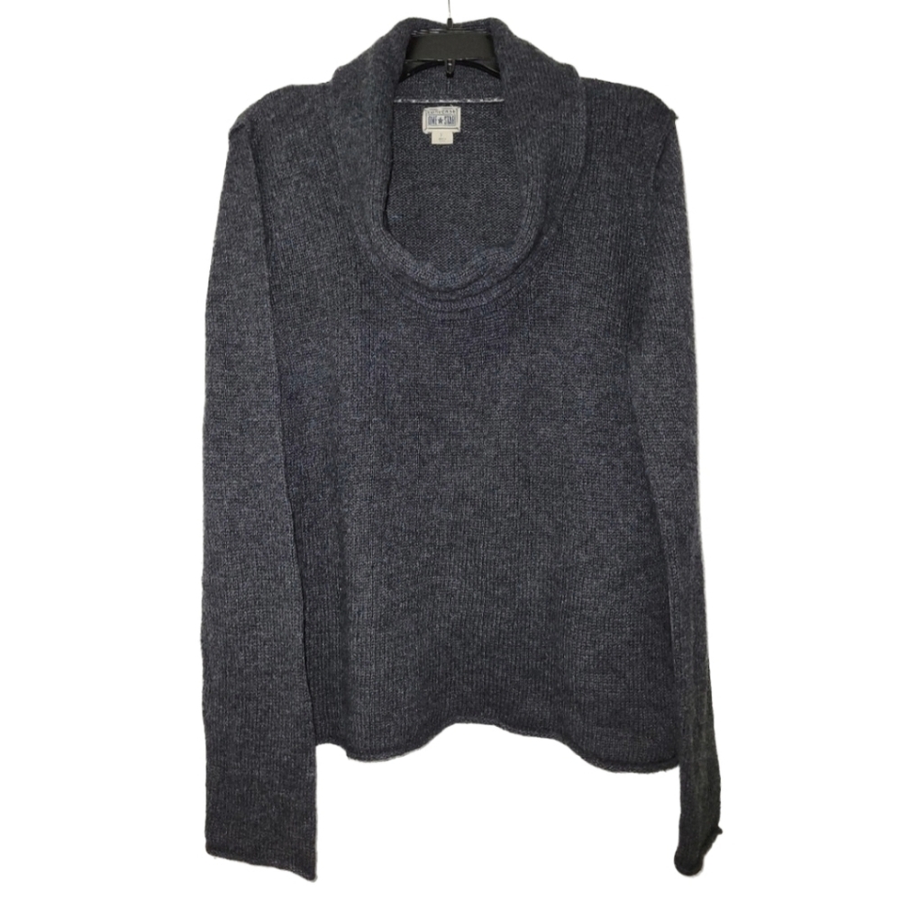 Ladies Converse One Charcoal Gray Cowl Neck Knit Sweater Size XL